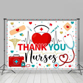 Lofaris Heart And Dot Thank You National Nurses Day Backdrop